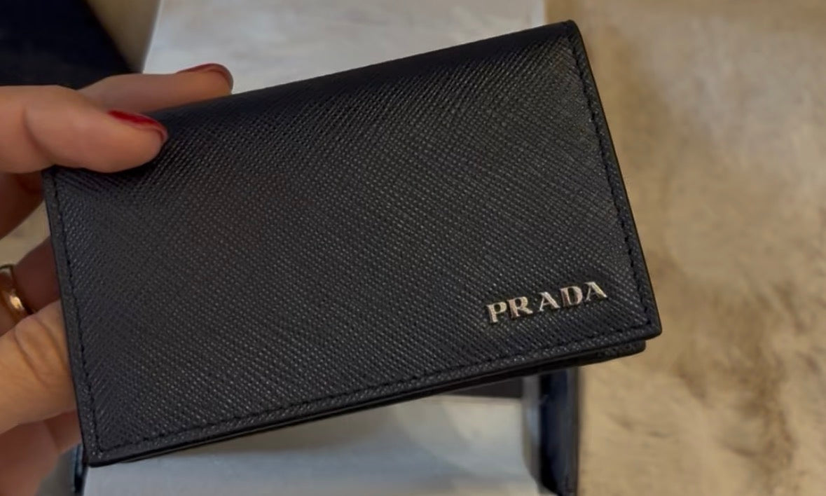 Prada mini portafoglio blu