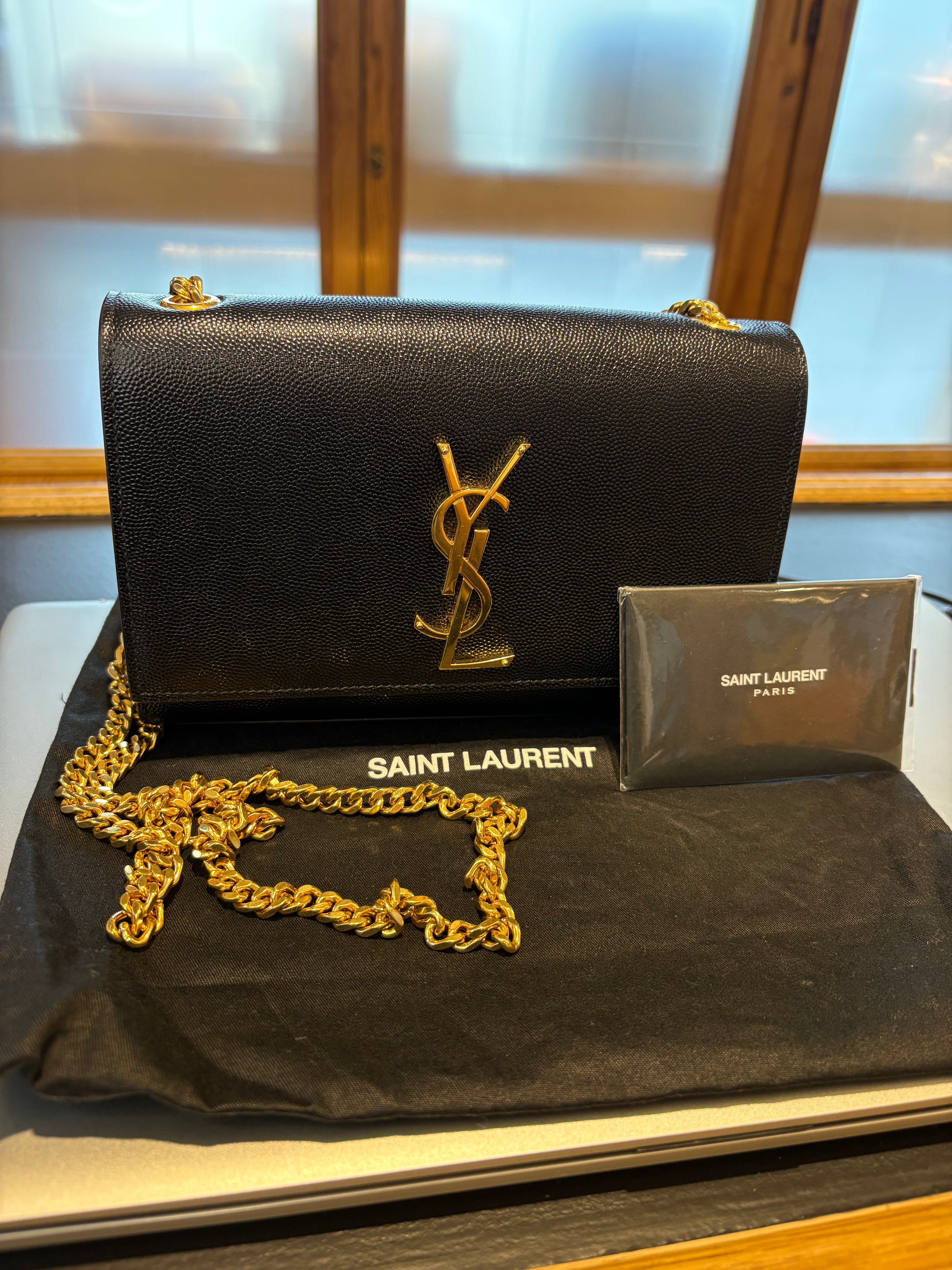 Ysl Kate small nera in minuteria oro full set