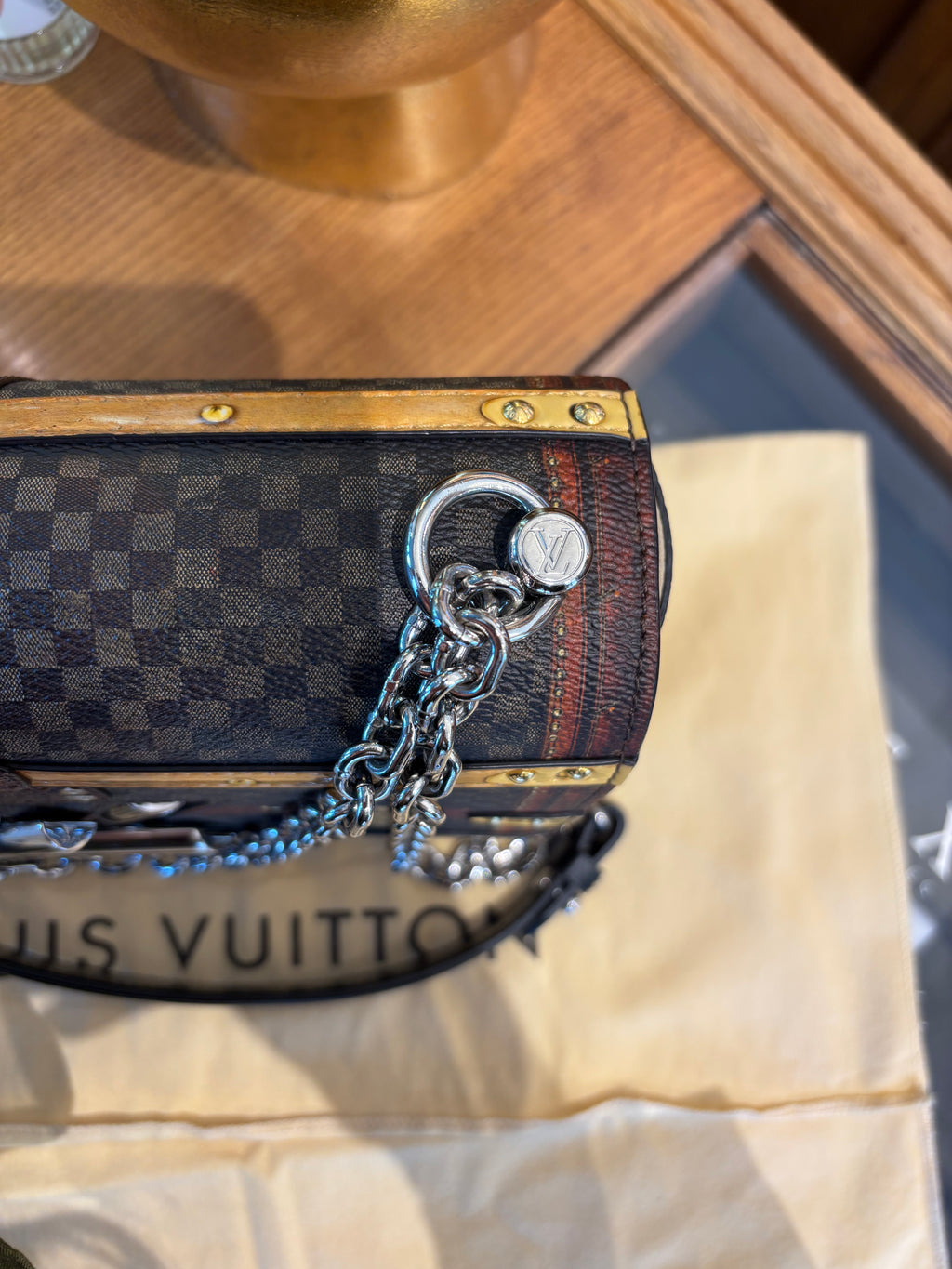Louis Vuitton Damier Time Trunk Twist.