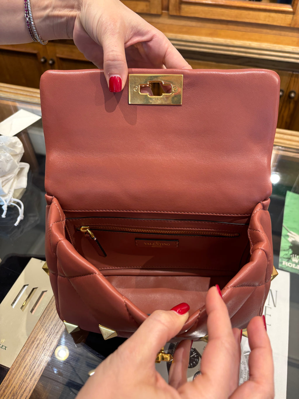Valentino rockstud color mattone