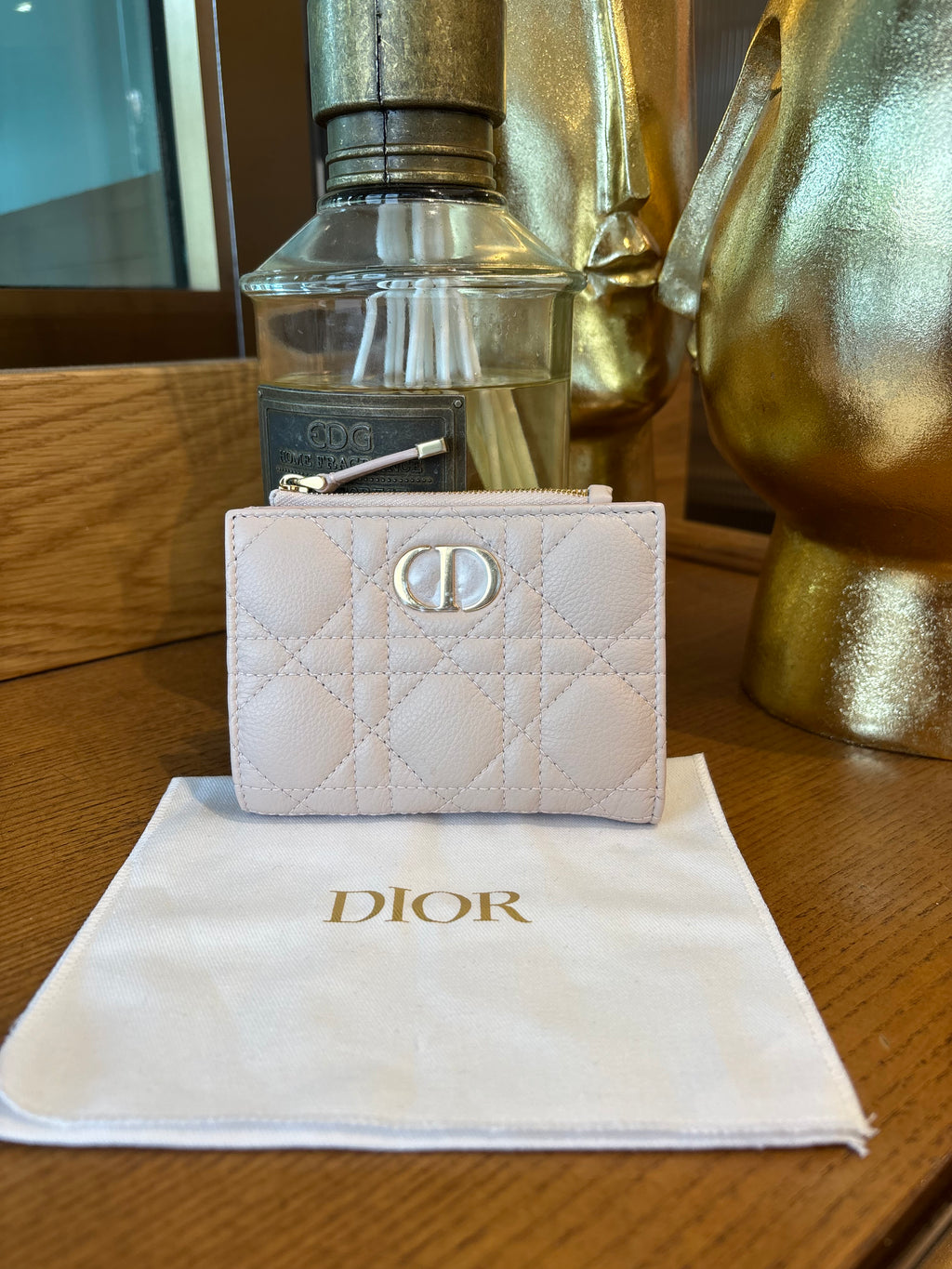 Portafoglio Dior rosa cipria