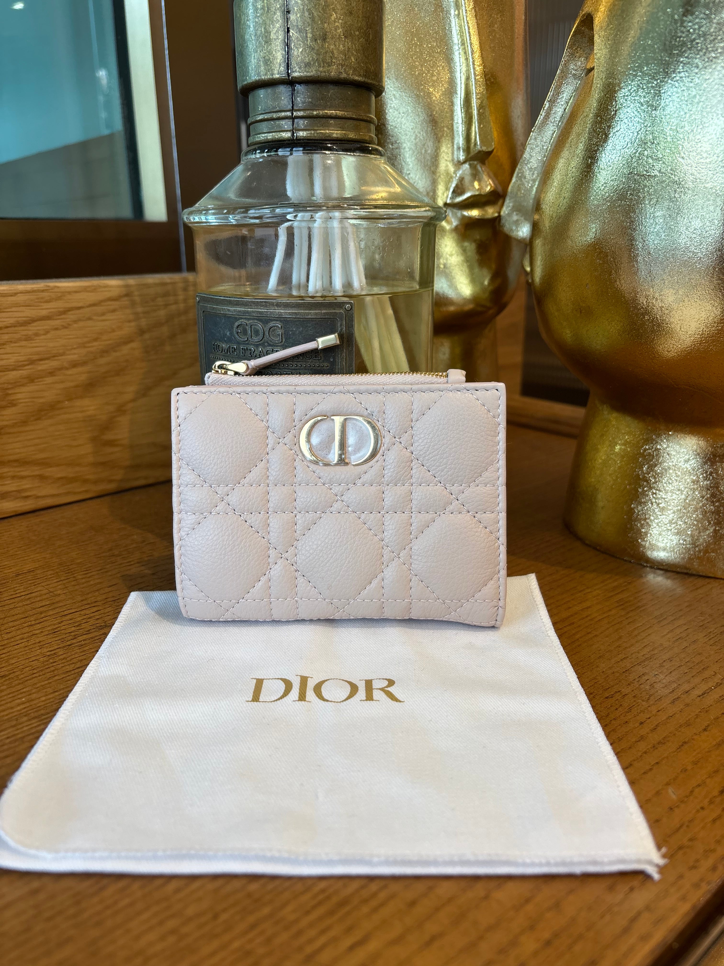 Portafoglio Dior rosa cipria
