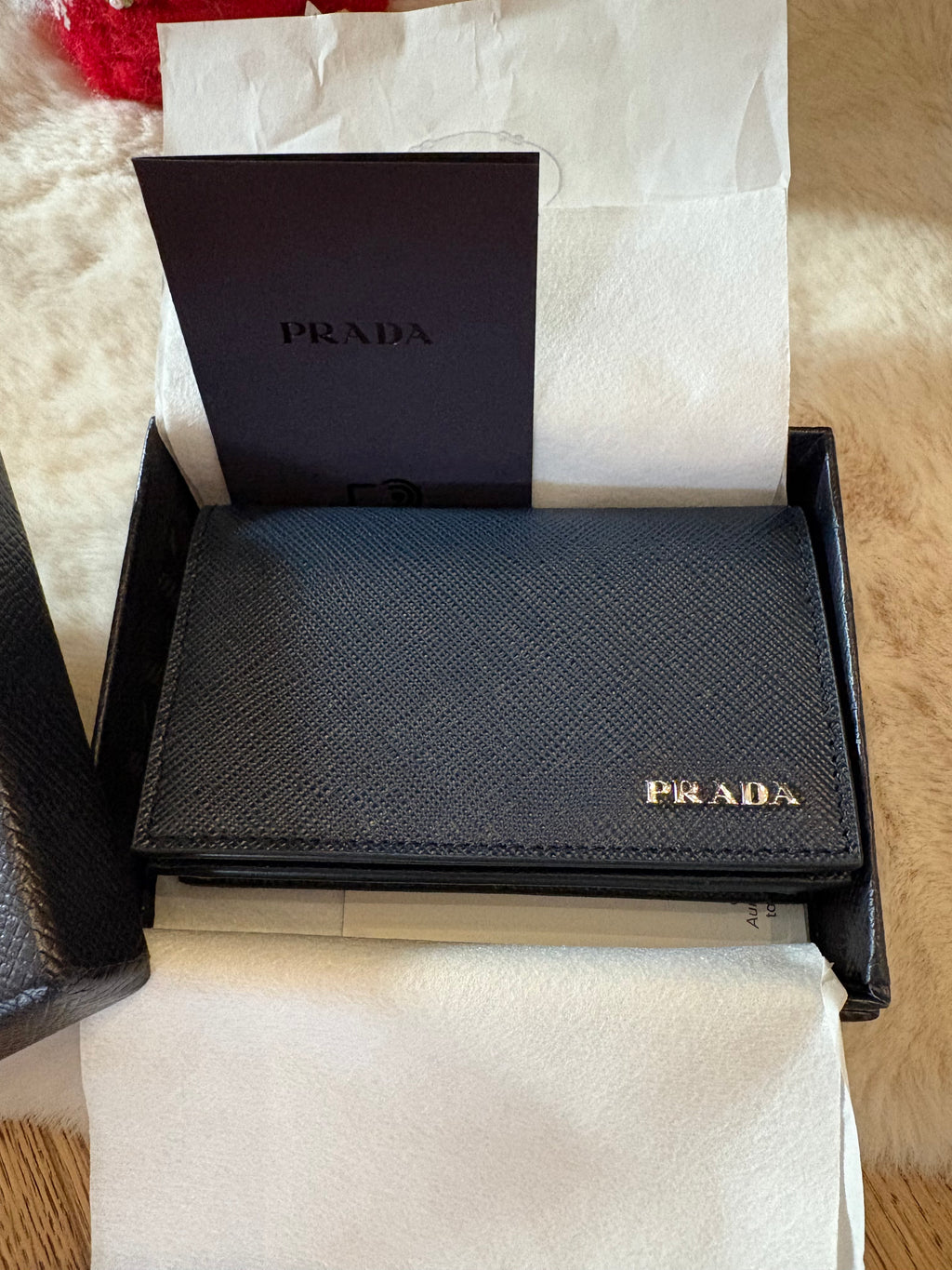 Prada mini portafoglio blu