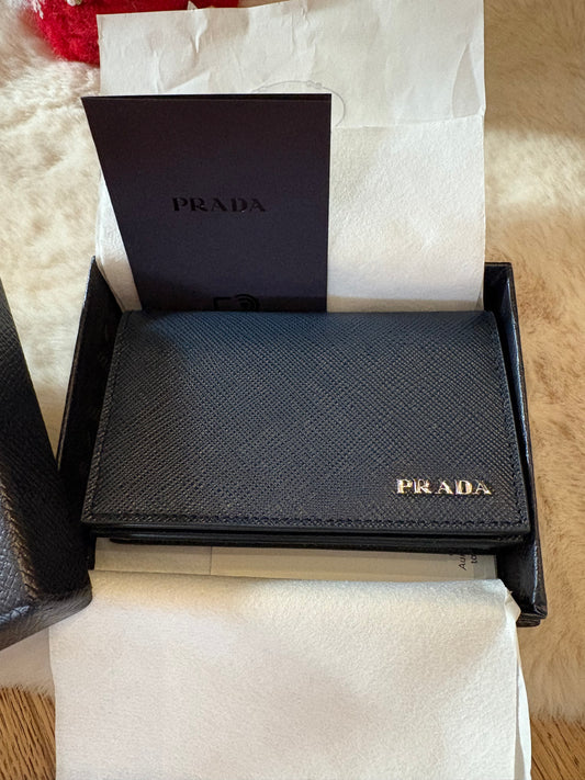 Prada mini portafoglio blu