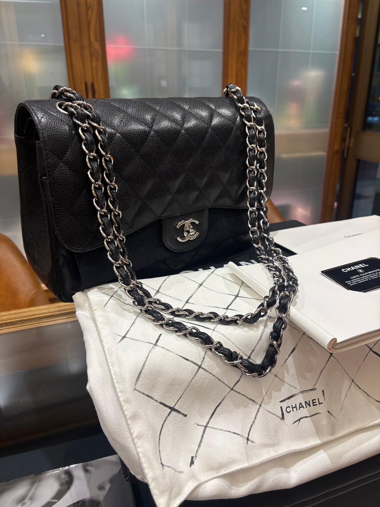 Chanel jumbo minuteria silver