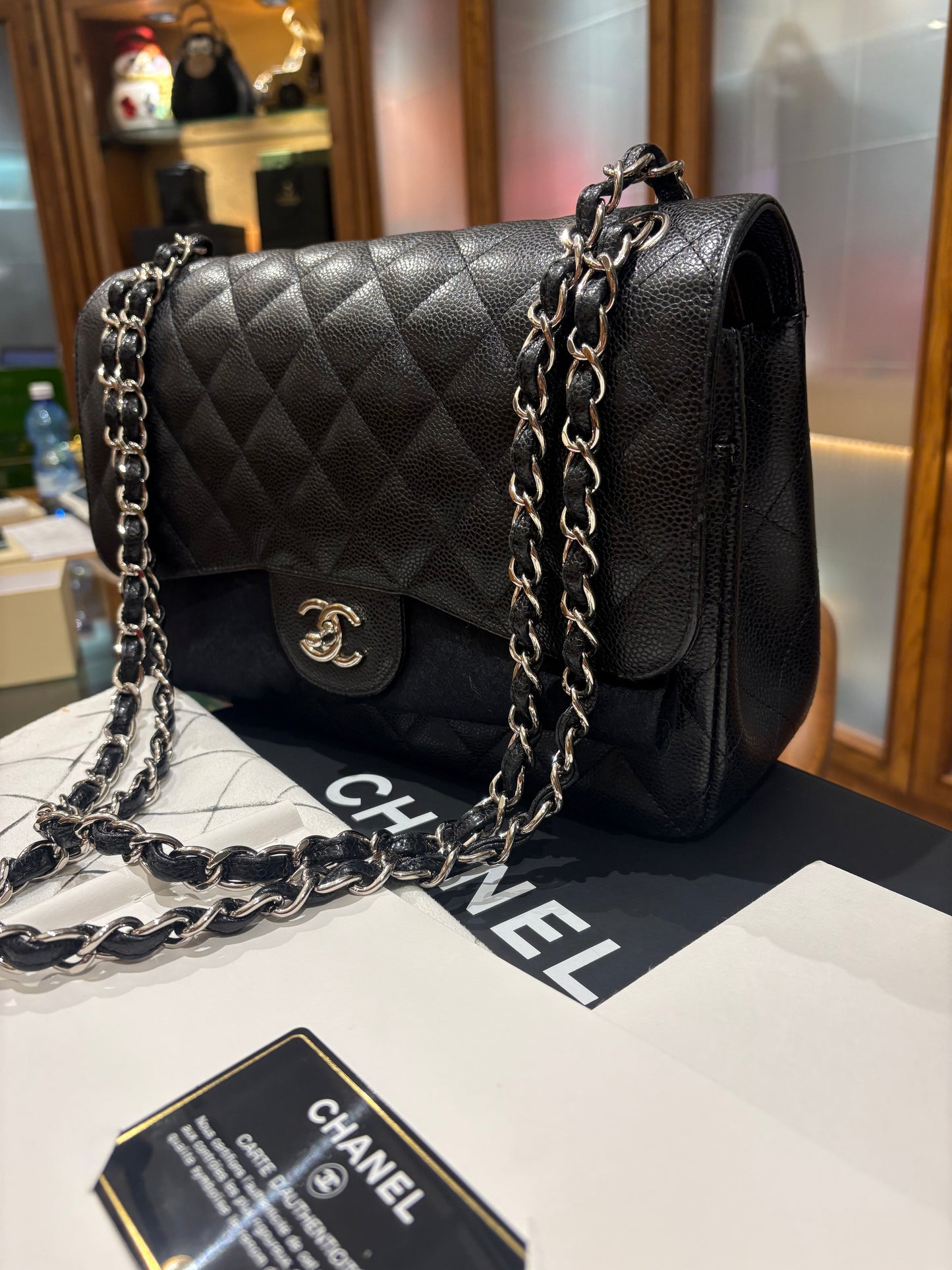 Chanel jumbo minuteria silver