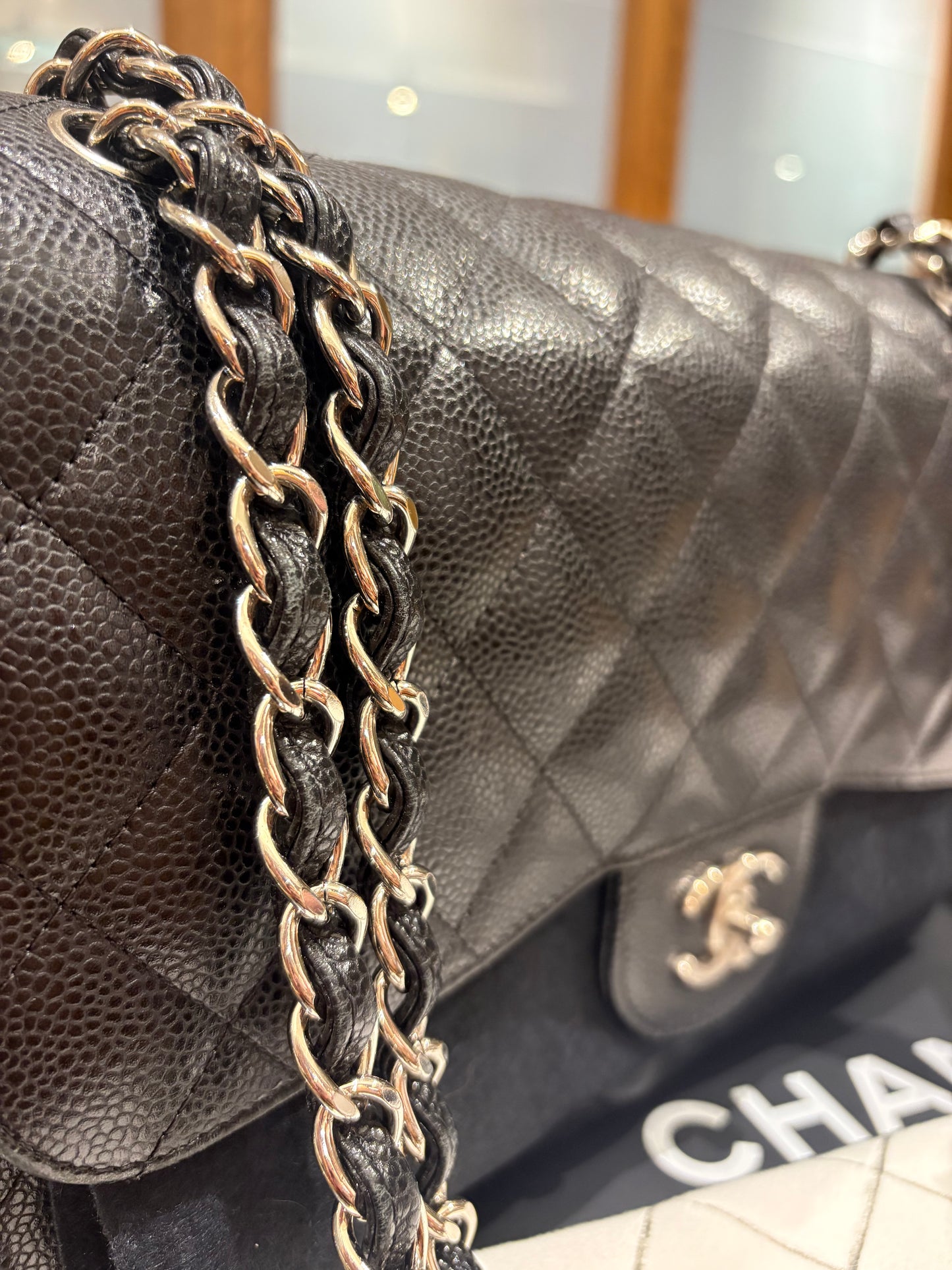 Chanel jumbo minuteria silver