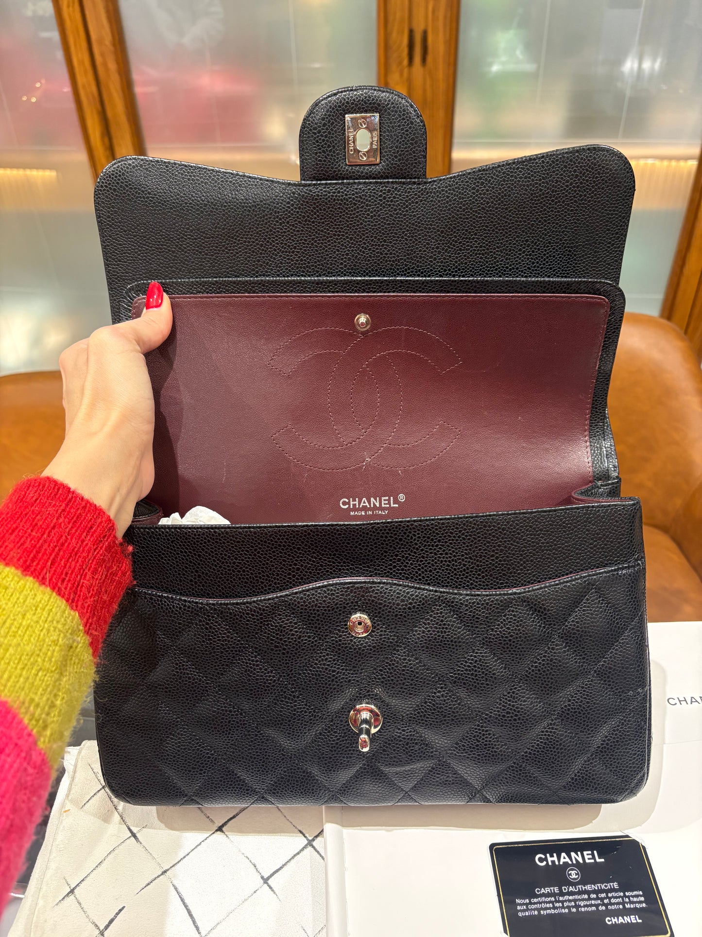 Chanel jumbo minuteria silver