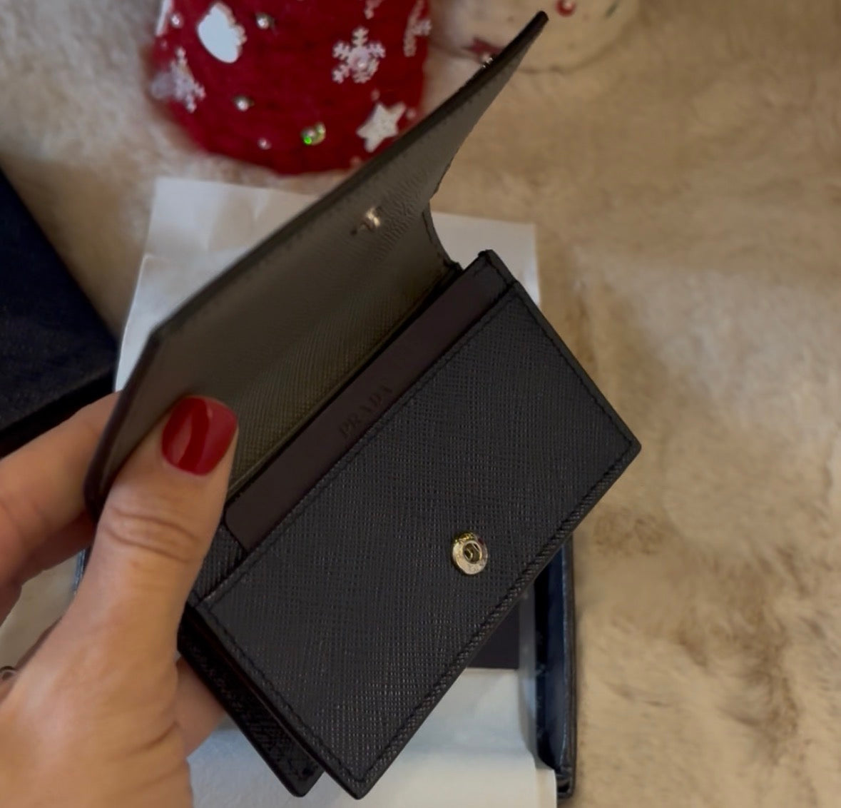 Prada mini portafoglio blu