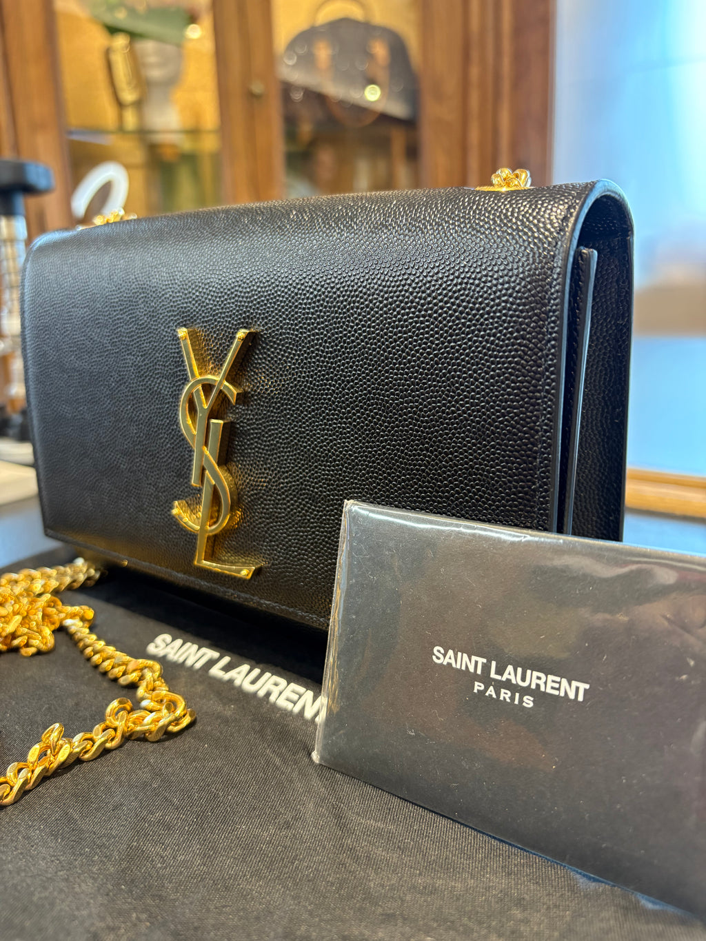 Ysl Kate small nera in minuteria oro full set