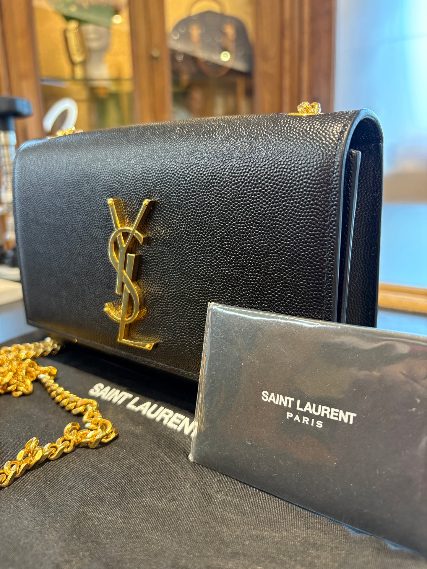Ysl Kate small nera in minuteria oro full set