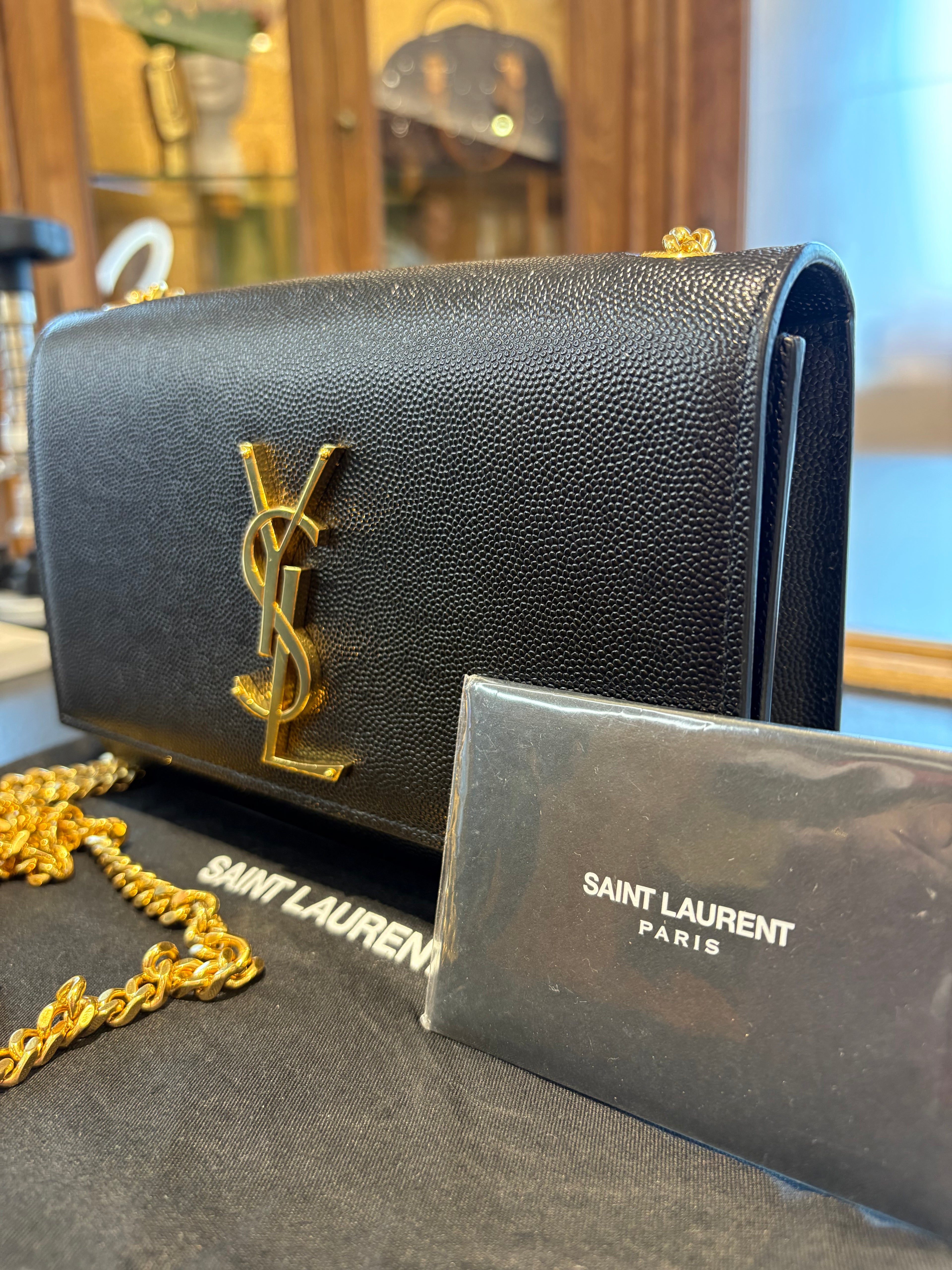 Ysl Kate small nera in minuteria oro full set